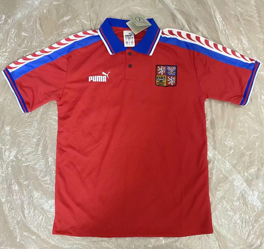 1996 Czech Republic Retro Home Kit Soccer Jersey